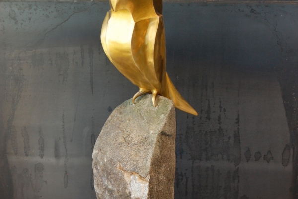 skulptur Tombak, sculpture brass
