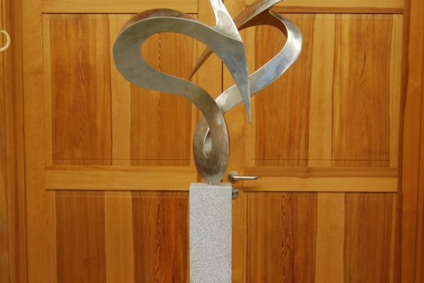 Skulptur, sculpture, Edelstahl, stainless steel