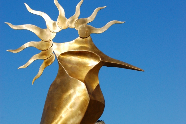 Skulptur Tombak sculpture brass