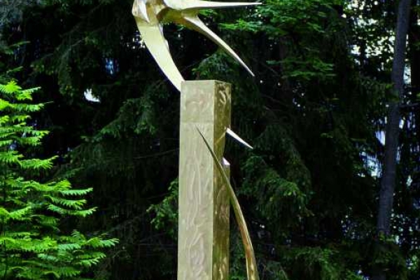 Remo Leghissa, Skulpturen aus Edelstahl und Messing - 2 Erodestruktoren